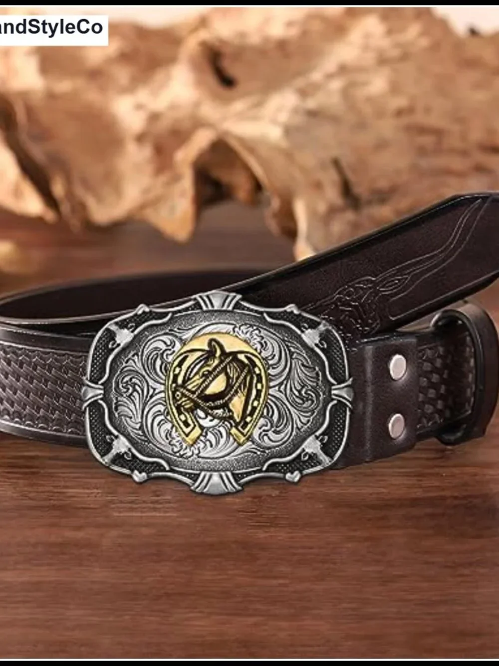 Western Horseshoe Belt Buckle Zinc Alloy 1.5